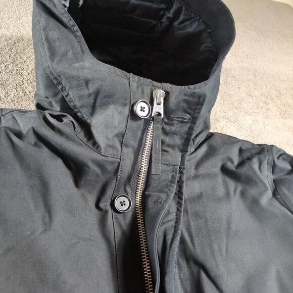 Abercrombie & Fitch Black Hooded Parka Coat Mens XS NWT Winter Streetwear Jacket - Picture 9 of 10
